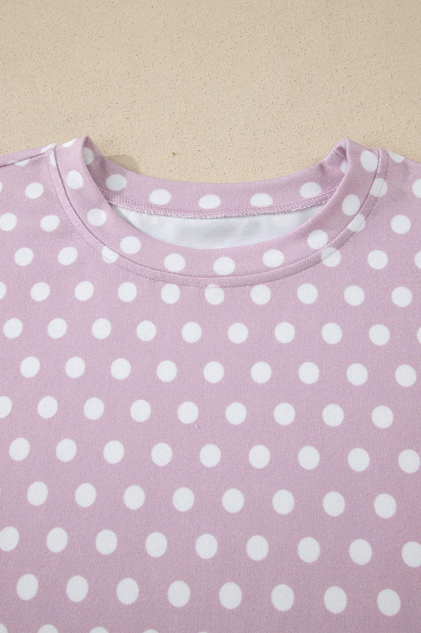 Pink Polka Dot Print Short Set