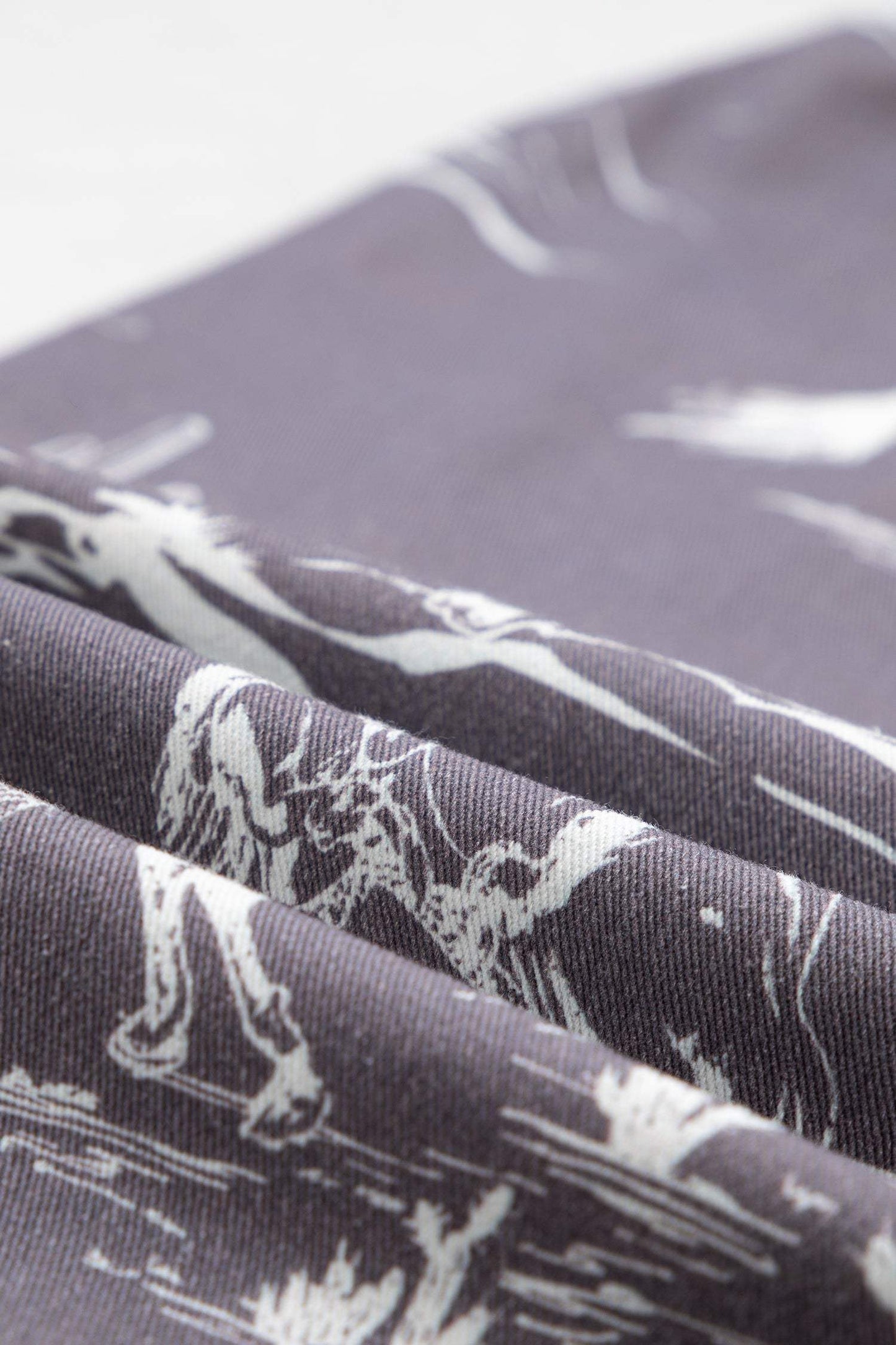 Gray Wild West Riding Vintage Printed Shift Jeans