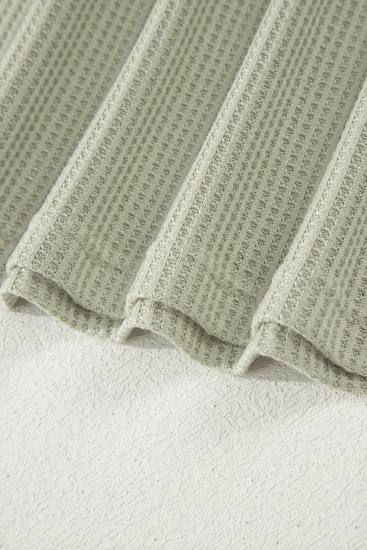 Carbon Grey Waffle Knit Seam Detail Color Block Patchwork Short Sleeve Top
