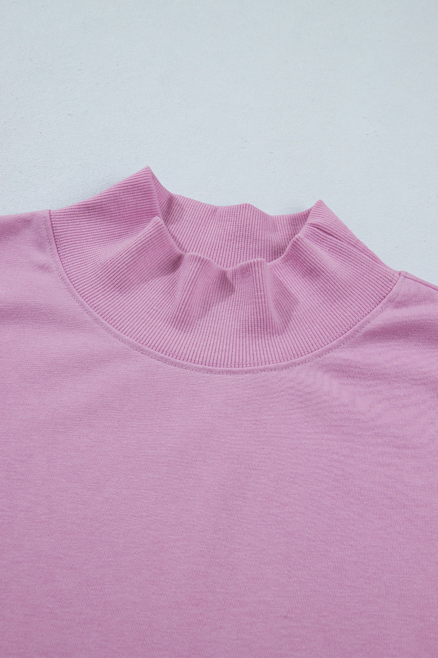 Myosotis Solid Color High Neck Cap Sleeve Loose Top