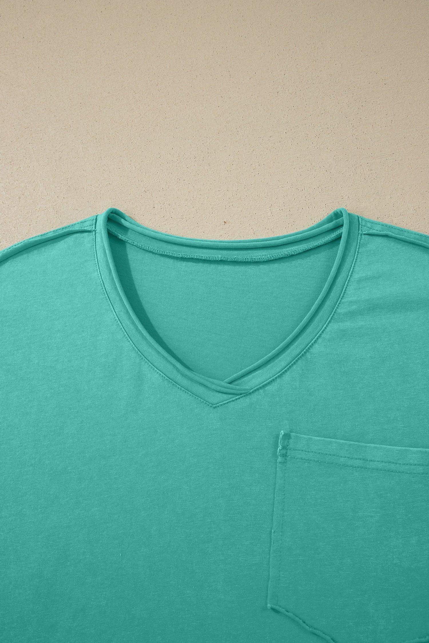 Mint Green Cotton Mineral Wash T Shirt - Sweet Fashion Wholesale