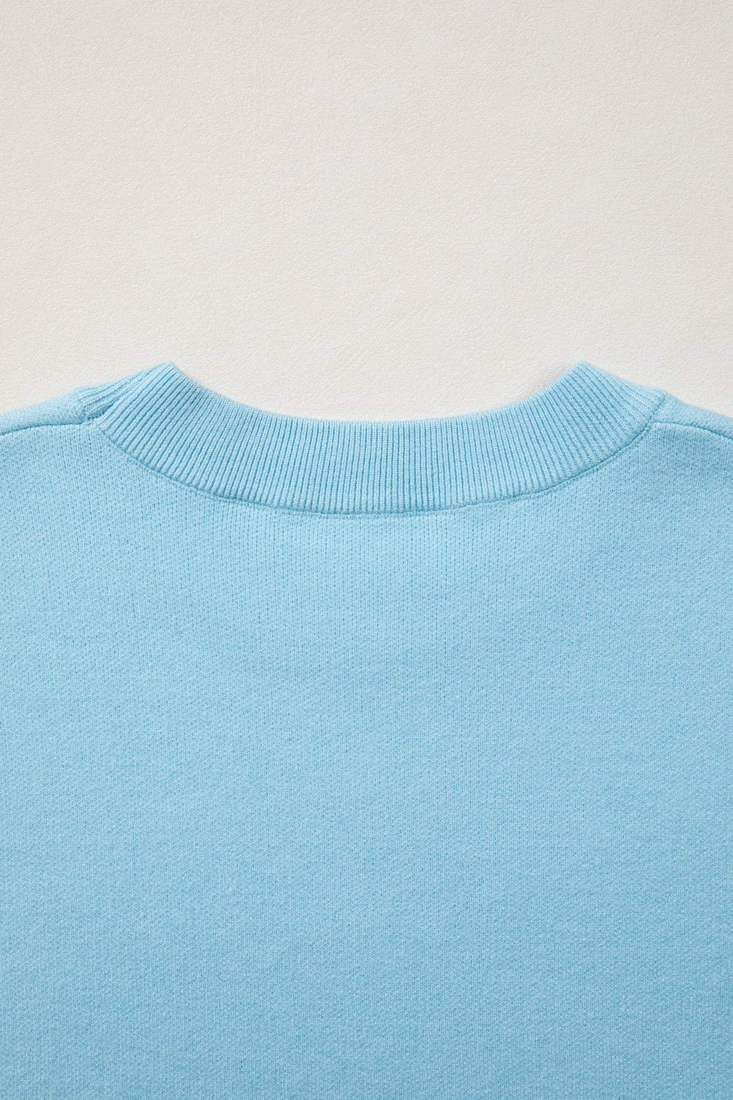 Myosotis Scalloped Hem 3/4 Sleeve Sweater Top