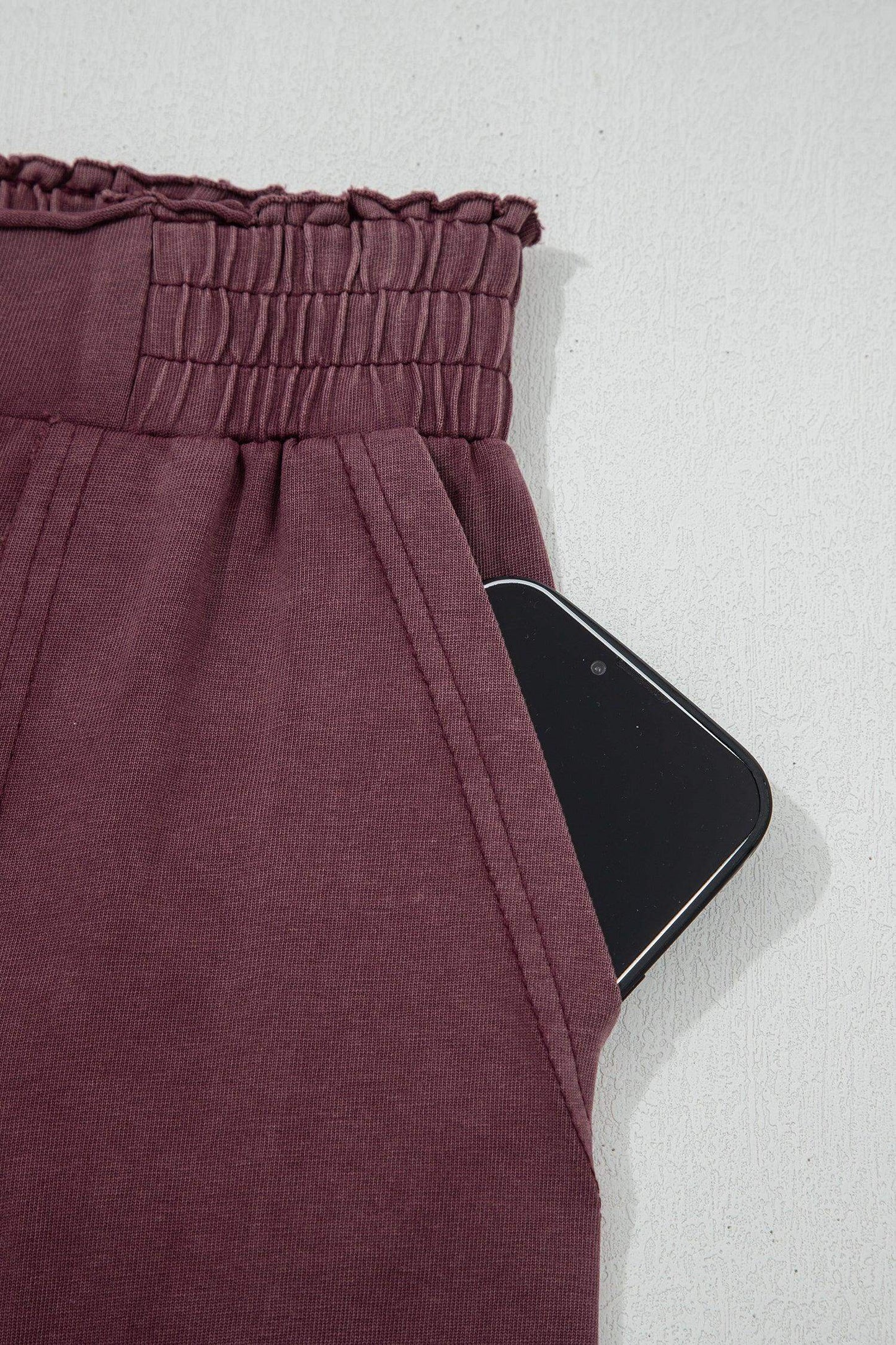 Mineral Red Mineral Wash Cargo Patched Pocket Utility Sweatpants - Sweet Fashion Wholesale