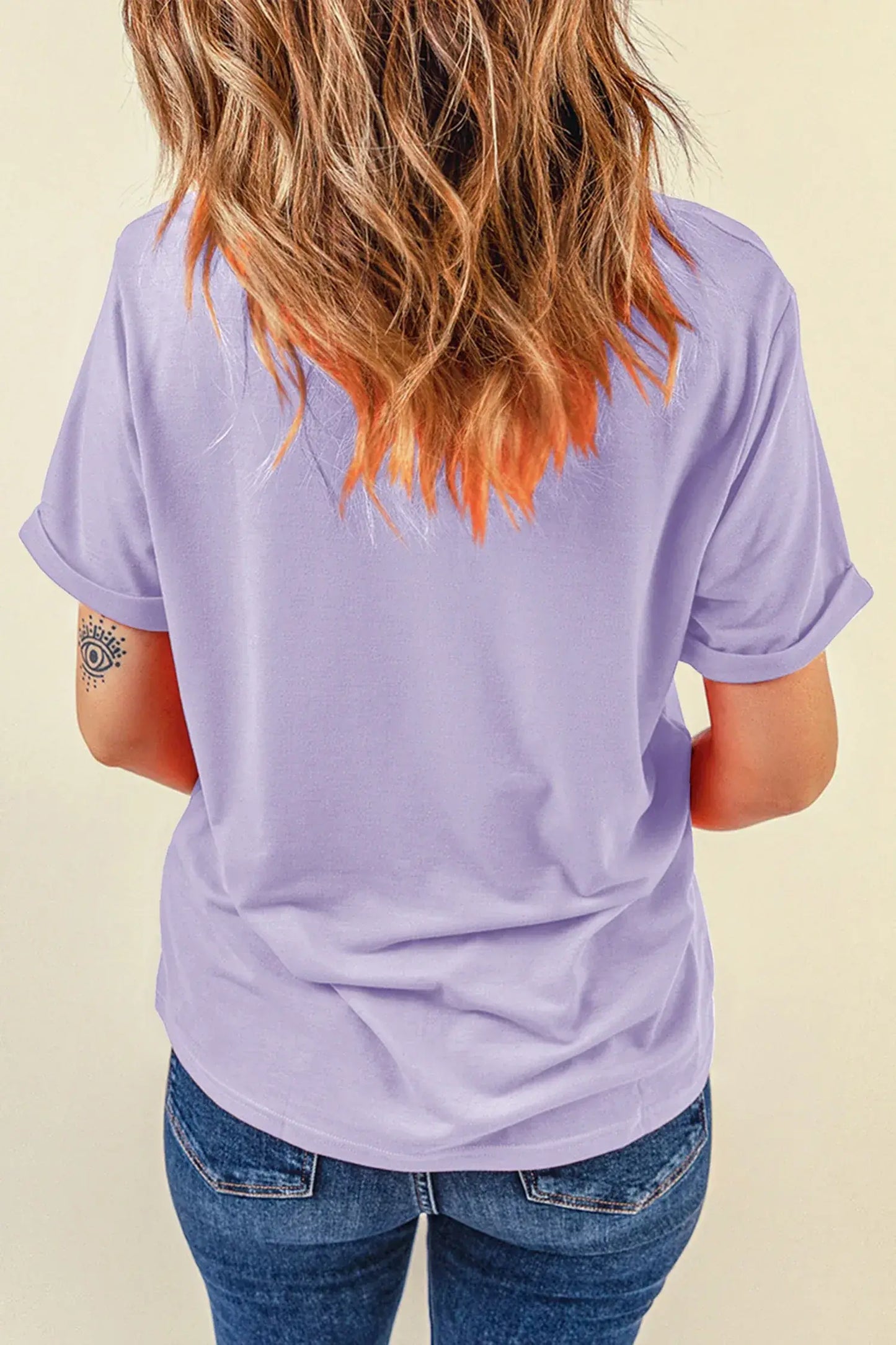 Mint Green Casual Plain Crew Neck Tee - Sweet Fashion Wholesale