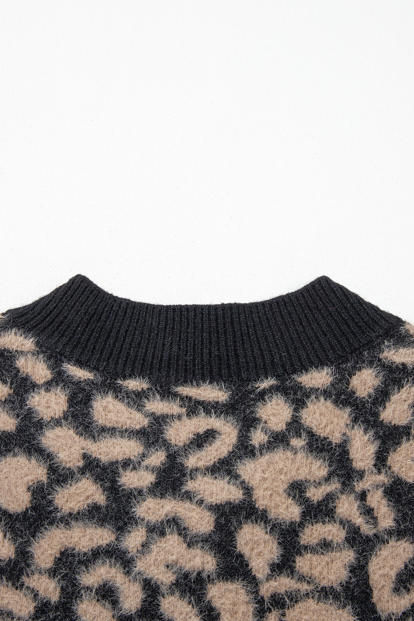 Pink Leopard Print Knit Sleeveless Regular Wash Sweater Vest