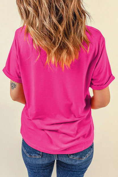 Mint Green Casual Plain Crew Neck Tee - Sweet Fashion Wholesale