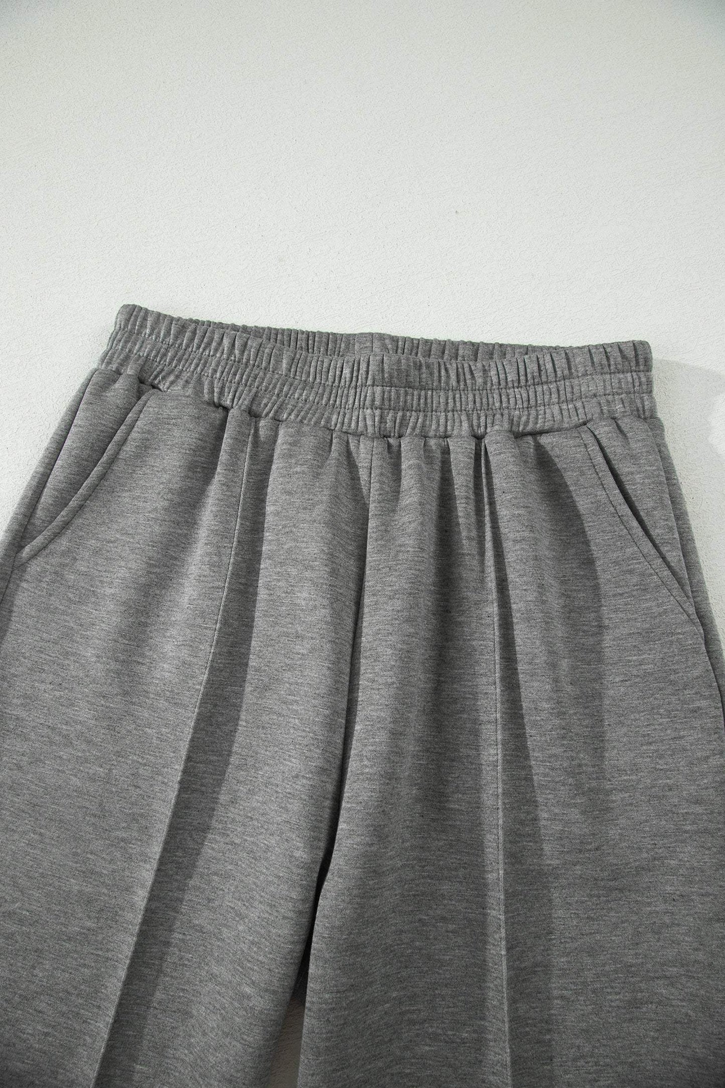 Gray Half Zip Polo Tee Casual Pant Set