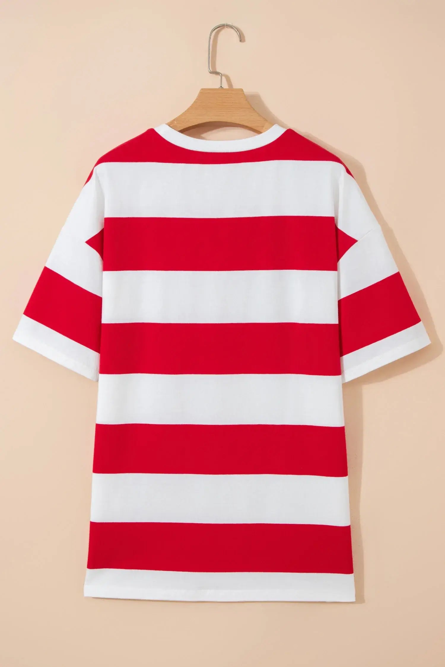 Bright Pink Striped Color Block Oversize Tunic Tee - Sweet Fashion Wholesale