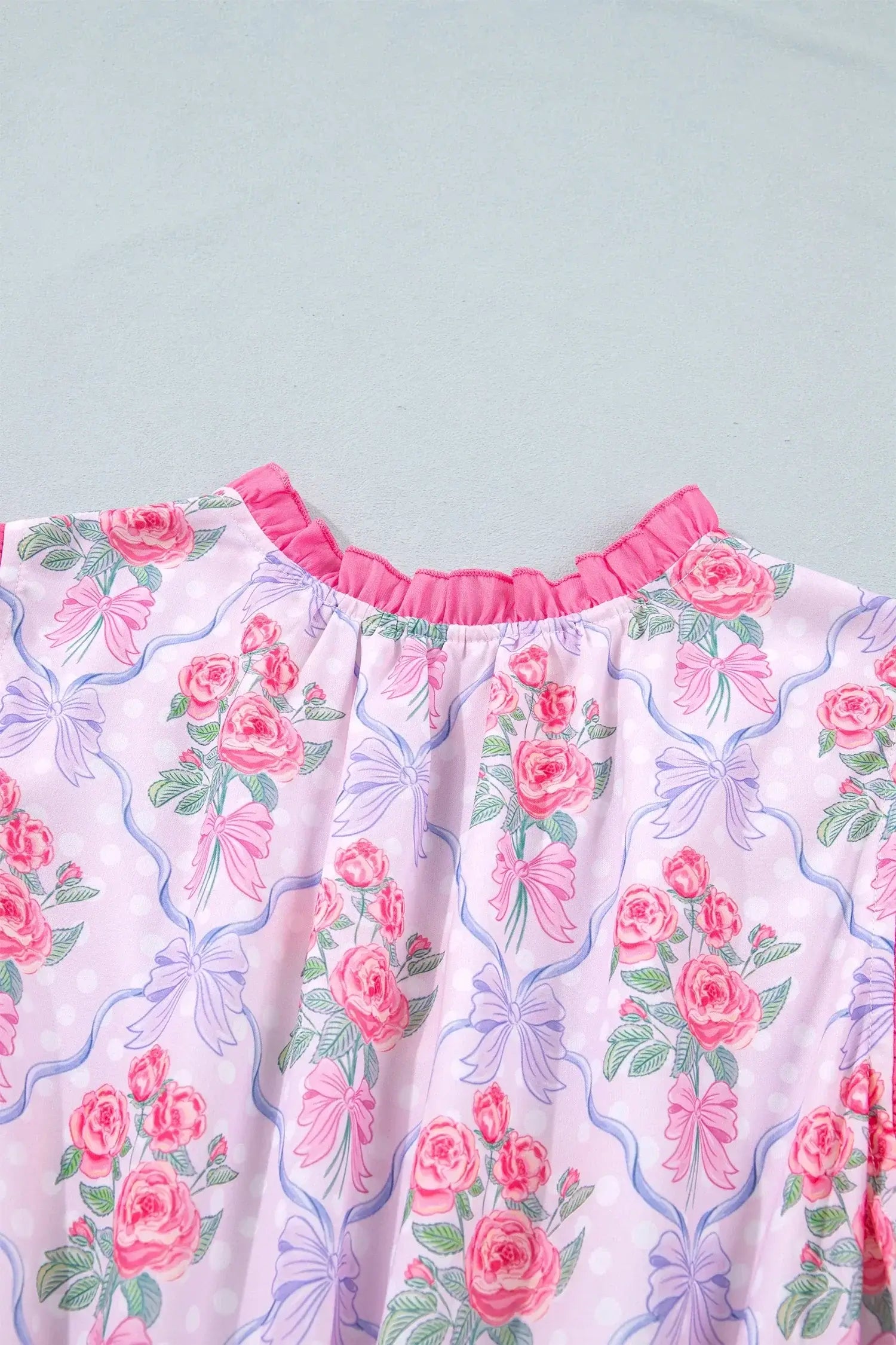 Purple Tiered Ruffles Sleeveless Summer Floral Dress - Sweet Fashion Wholesale