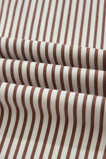 Sky Blue Stripe Casual Barrel Jeans