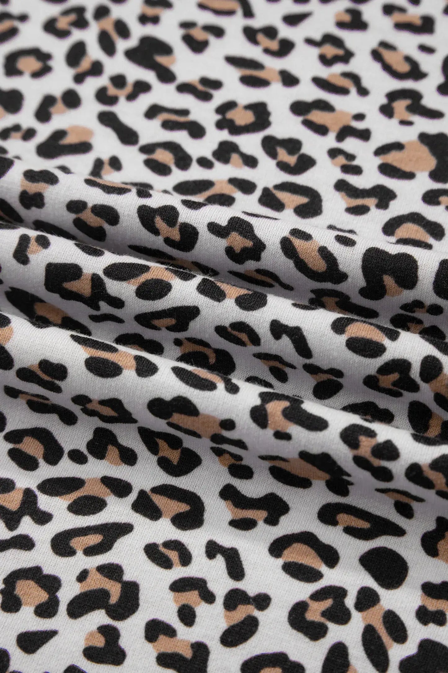 White Leopard High-Low Loose Tee Ankle Length Pants Set - Sweet Fashion Wholesale