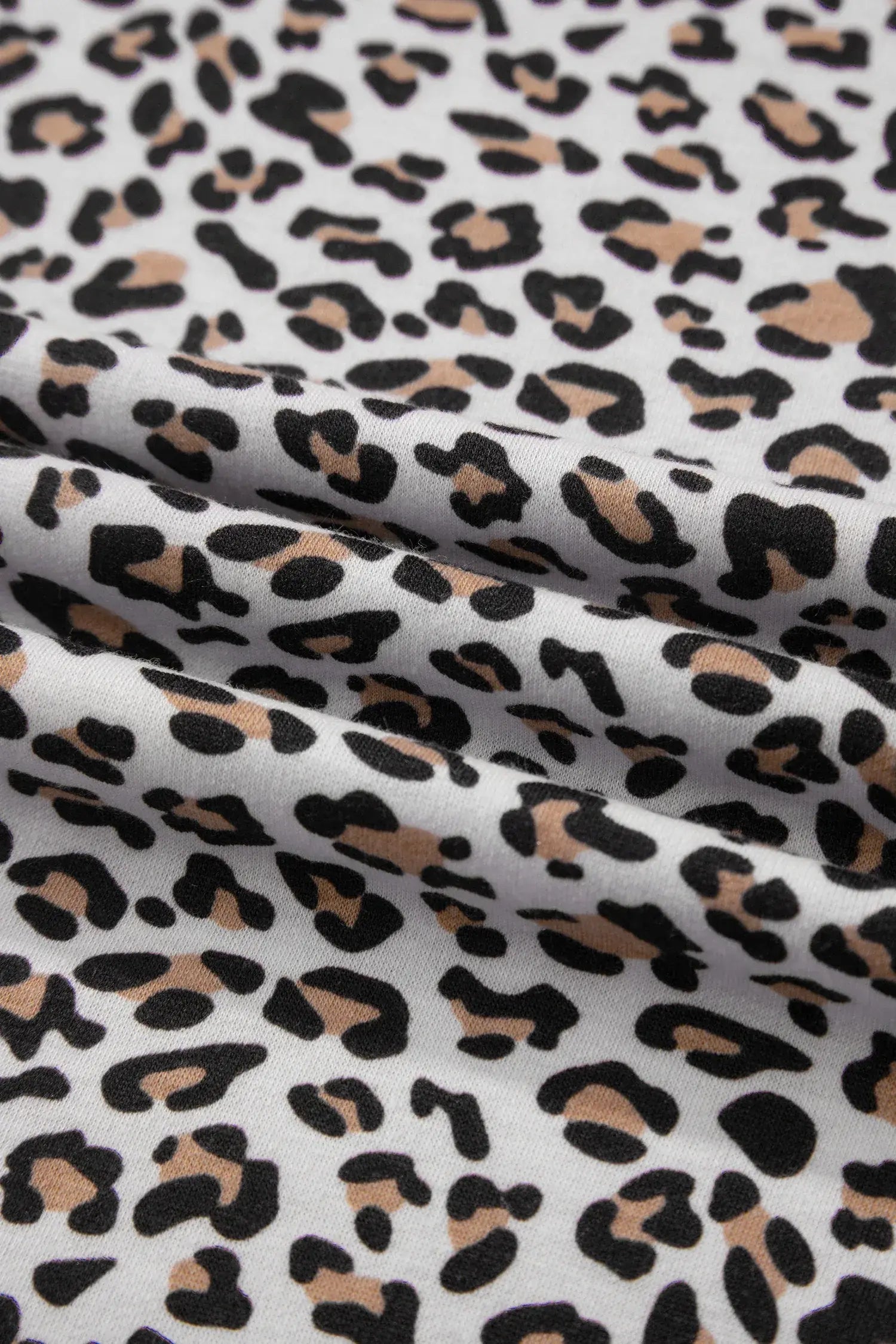 White Leopard High-Low Loose Tee Ankle Length Pants Set - Sweet Fashion Wholesale