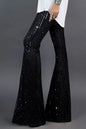 Black Sequin Wide Leg Pants - Sweet Fashion Wholesale