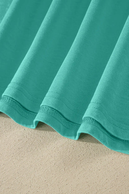 Mint Green Cotton Mineral Wash T Shirt - Sweet Fashion Wholesale