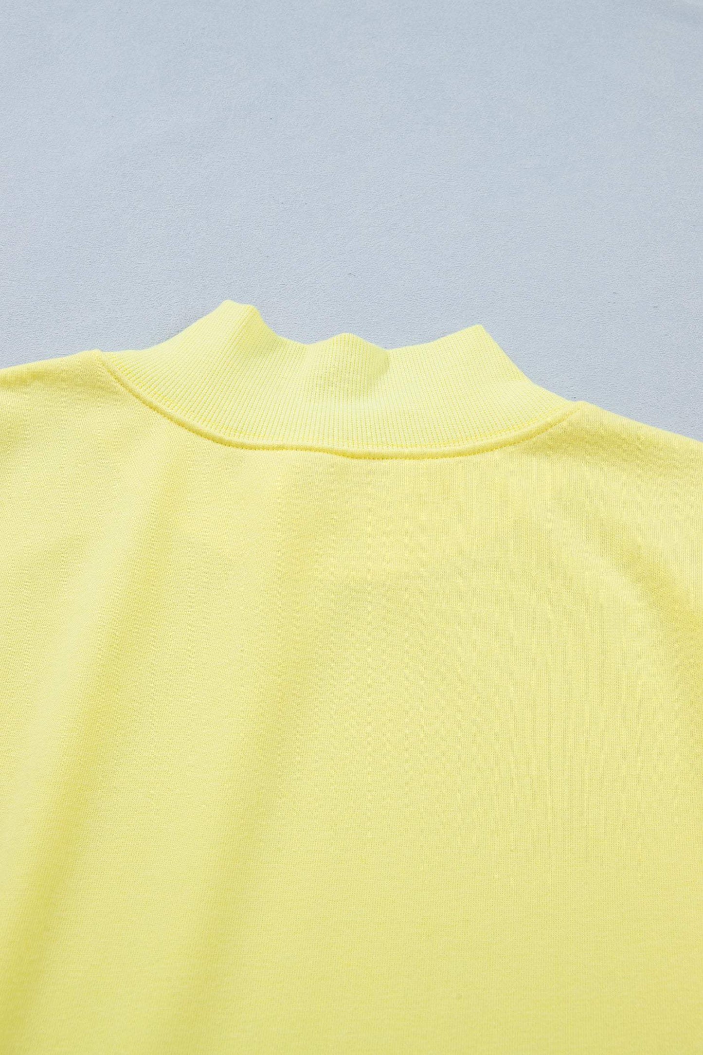 Sky Blue Solid Color High Neck Cap Sleeve Loose Top