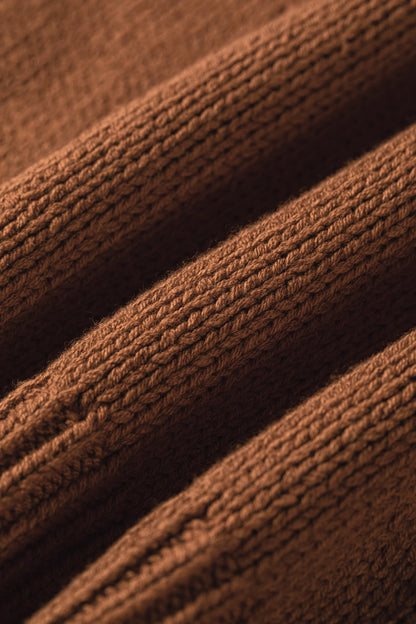 Chestnut Western Horseshoe Pattern Short Sleeve Knit Sweater
