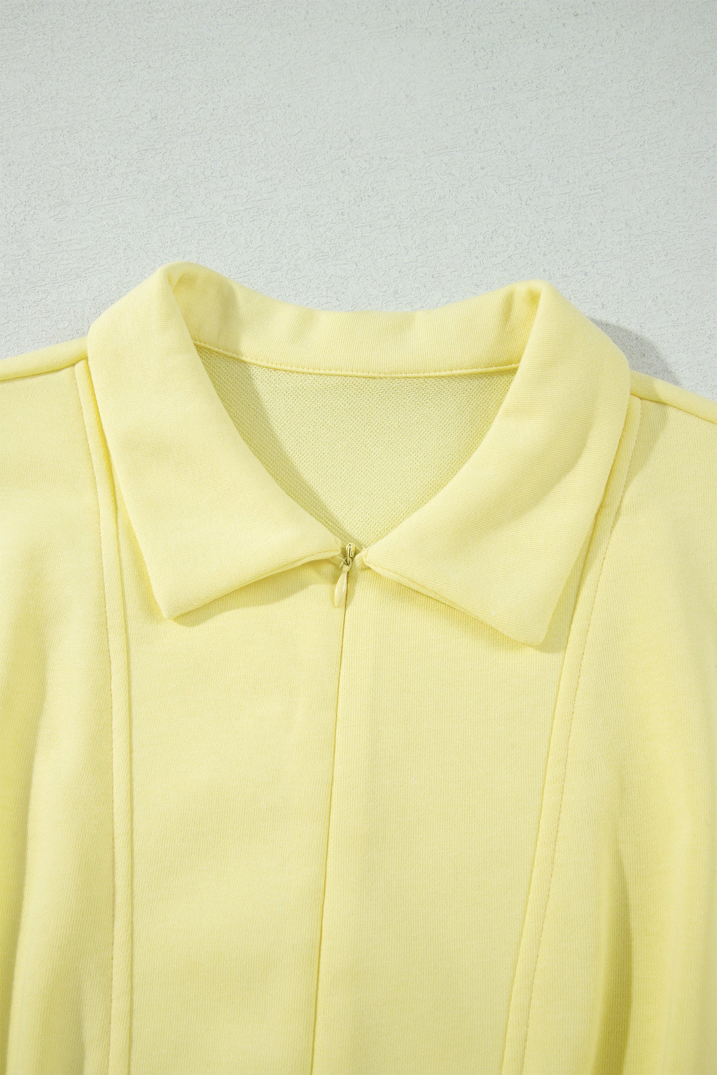Yellow Cream Half Zip Polo Tee Elastic Waist Romper