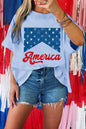 Myosotis America Fashion Print Relaxed T Shirt