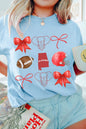 Light Blue Alabama Game Day Rugby Graphic T Shirt