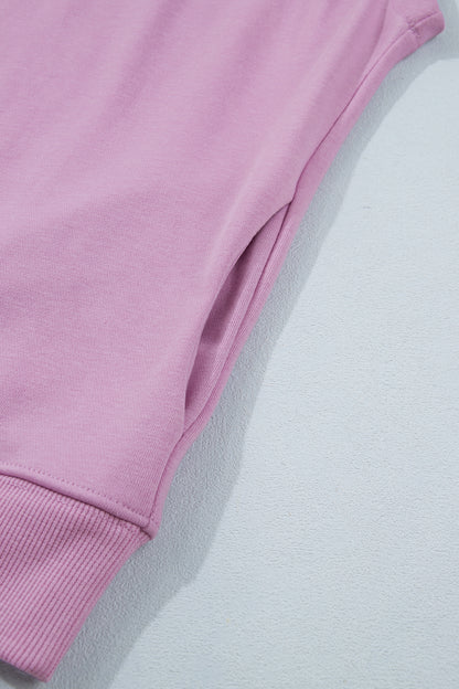 Myosotis Solid Color High Neck Cap Sleeve Loose Top