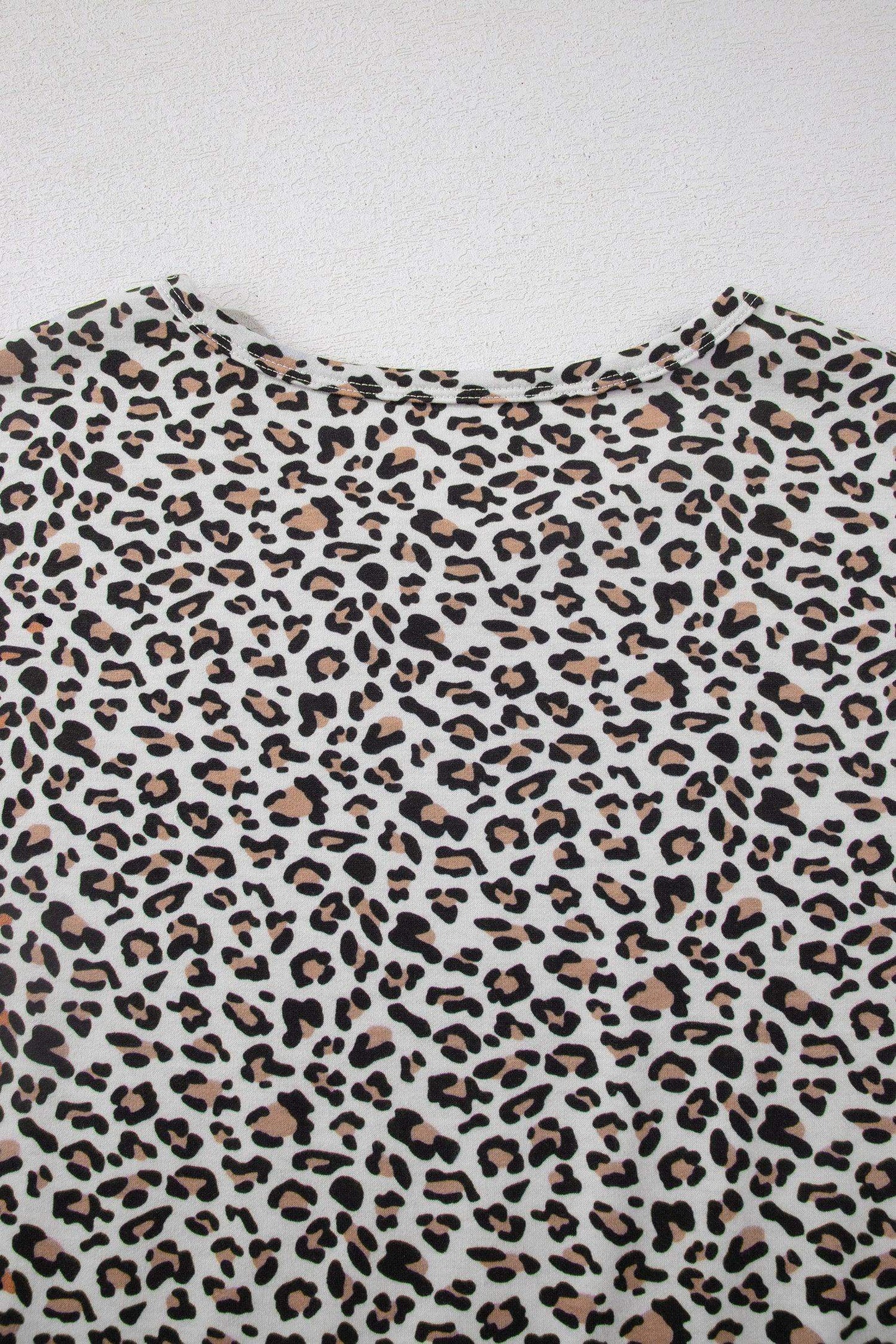 White Leopard High-Low Loose Tee Ankle Length Pants Set - Sweet Fashion Wholesale