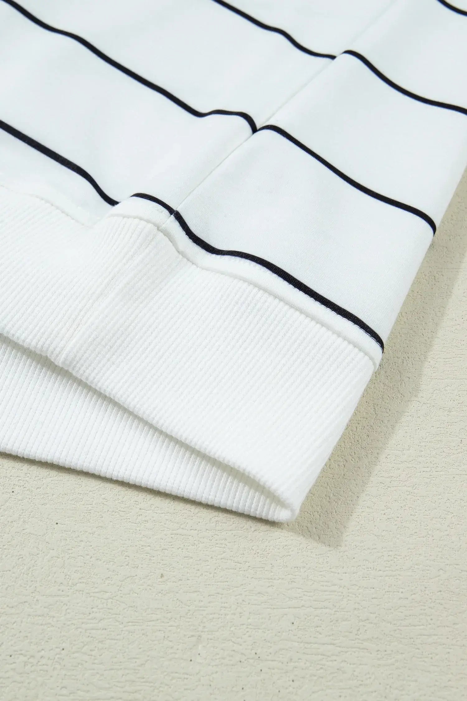 White Stripe Color Block Zip V Neck Sleeveless Top - Sweet Fashion Wholesale