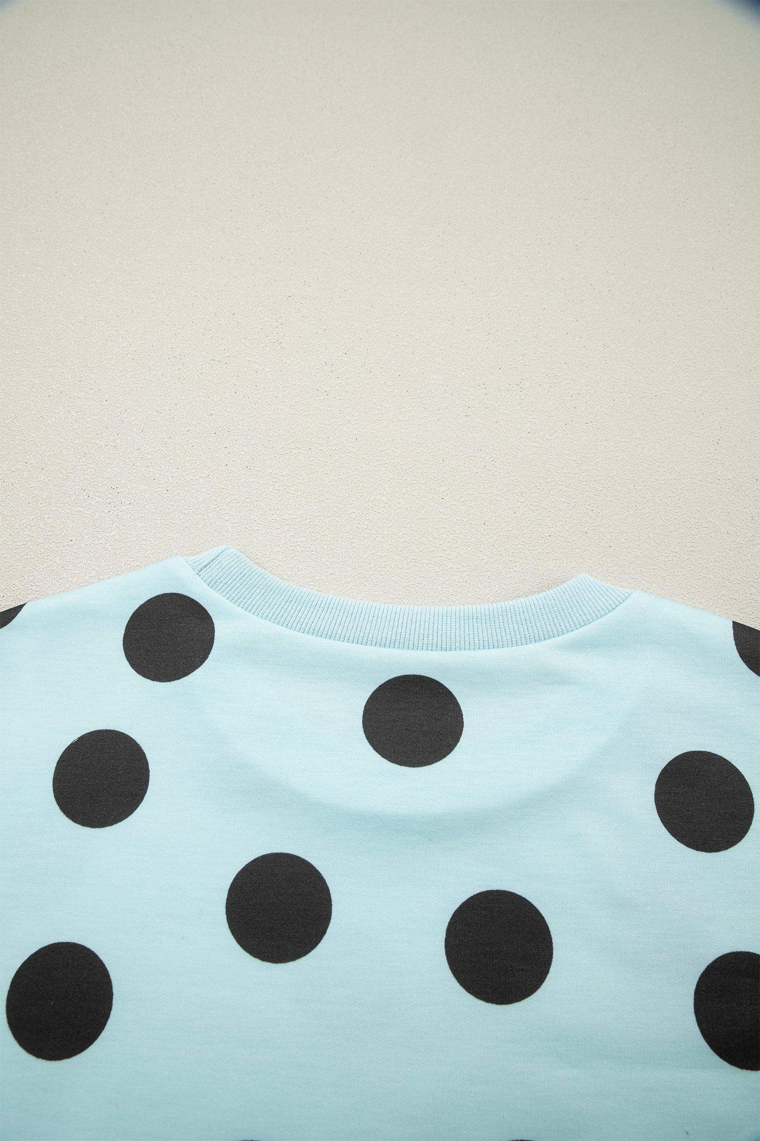 White Polka Dot Short Sleeve Top Casual Skort 2pcs Outfit - Sweet Fashion Wholesale