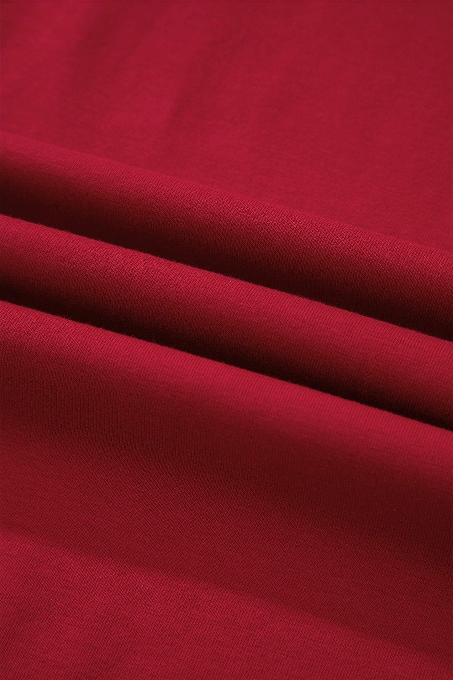 Racing Red Solid Color Cropped Tank Top and Jogger Pants Set