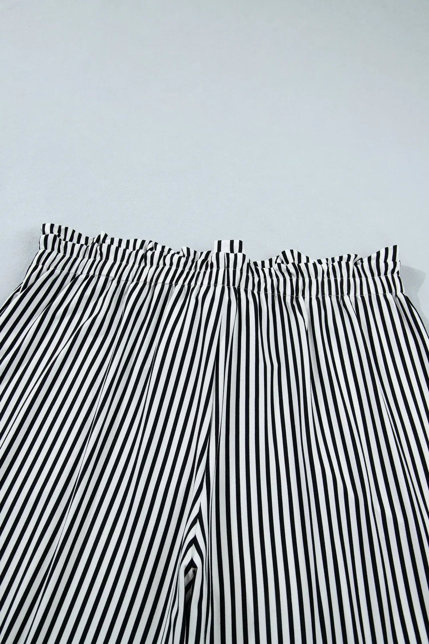 Black Stripe Plus Size Loose Straight Casual Pants