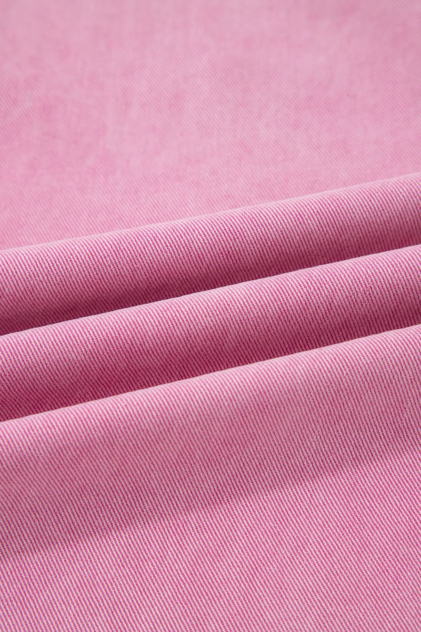 Pink Beaded Side Detail Split Loose Jeans
