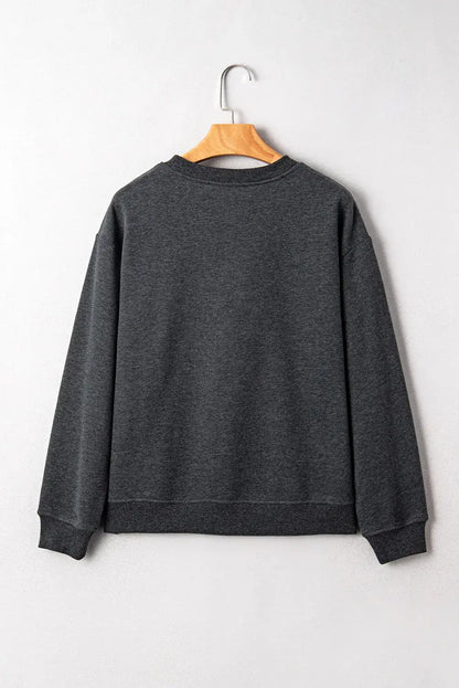 Carbon Grey Cowboy Queen Card Drop Shoulder Graphic Sweatshirt