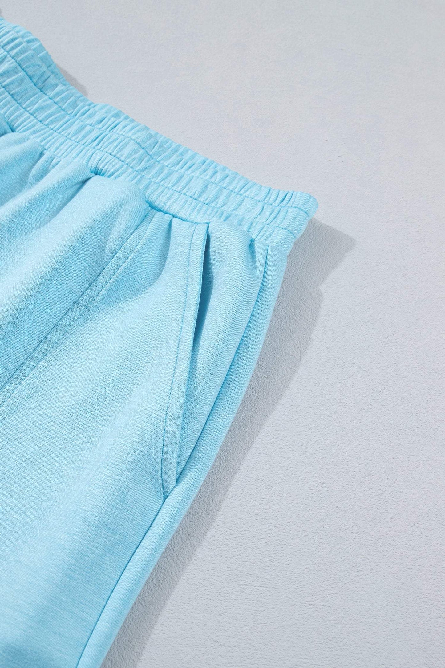 Myosotis Half Zip High Neck Tee Athleisure Short Set