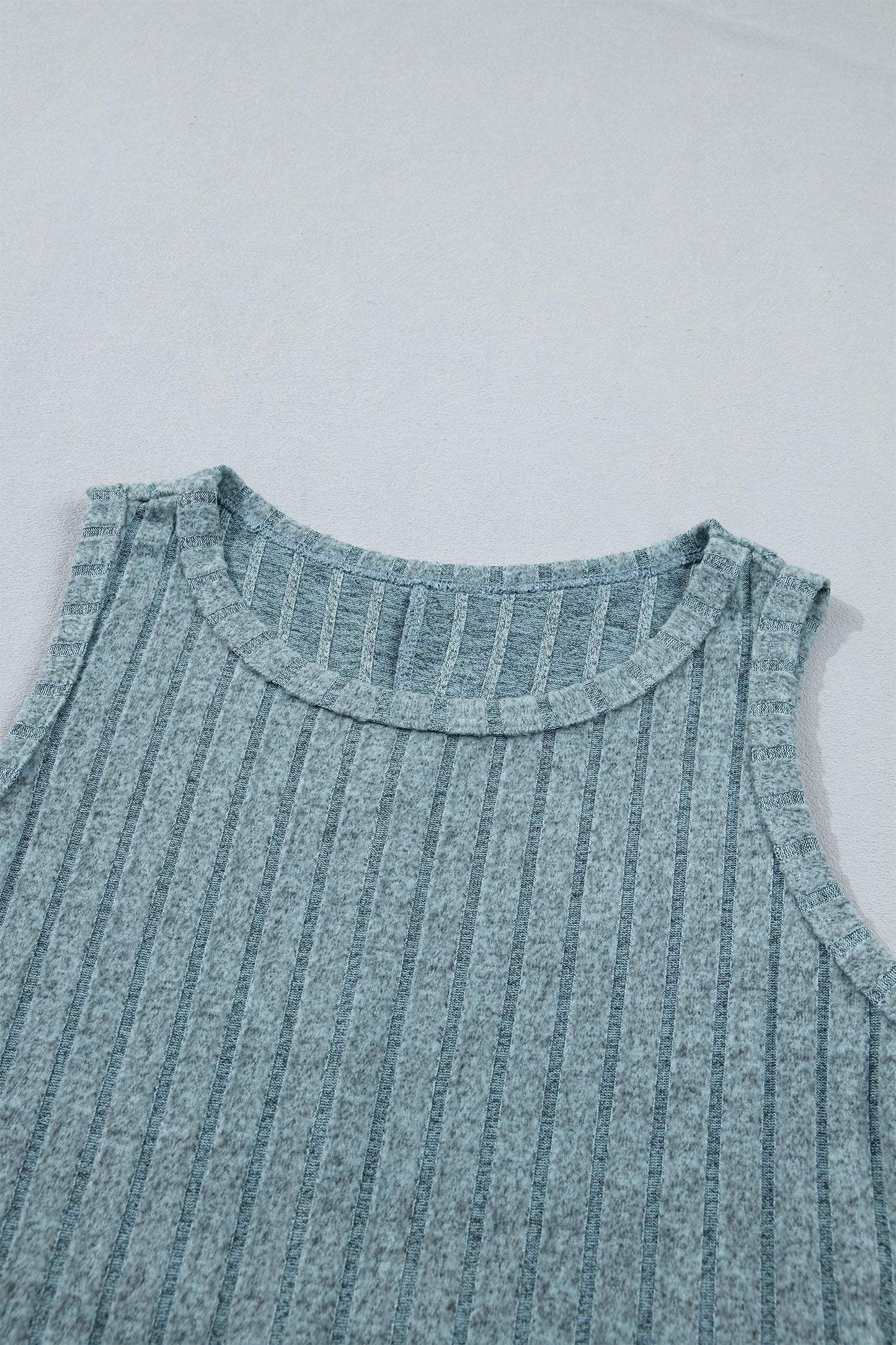 Bonbon Slim Ribbed Mineral Wash Tank Top