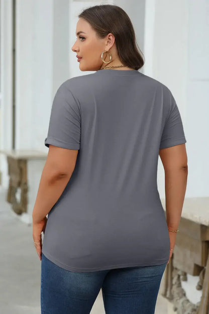 Mint Green Casual Plain Crew Neck Tee - Sweet Fashion Wholesale