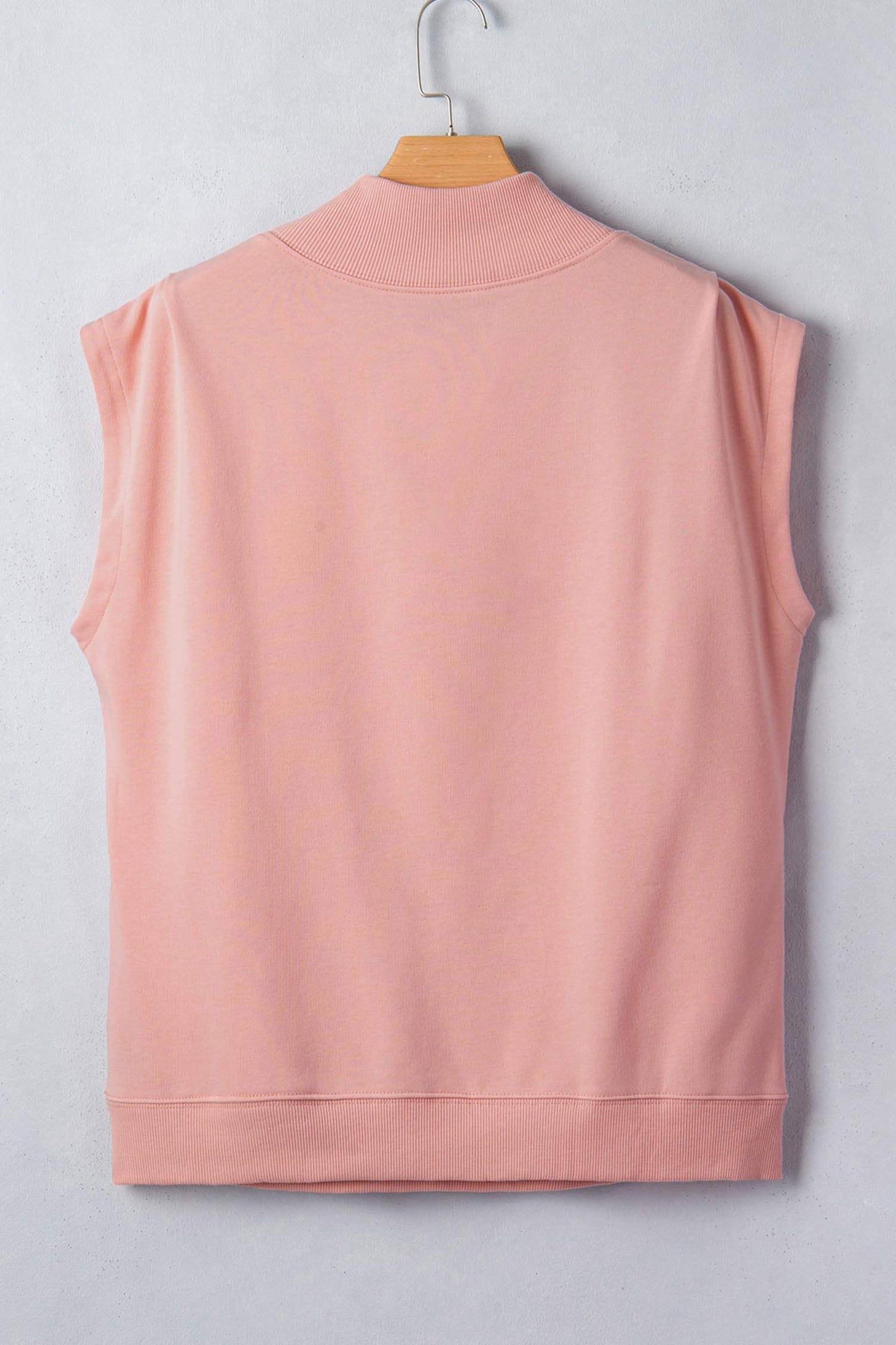 Pink Lake Weekend Graphic High Neck Short Sleeve Top