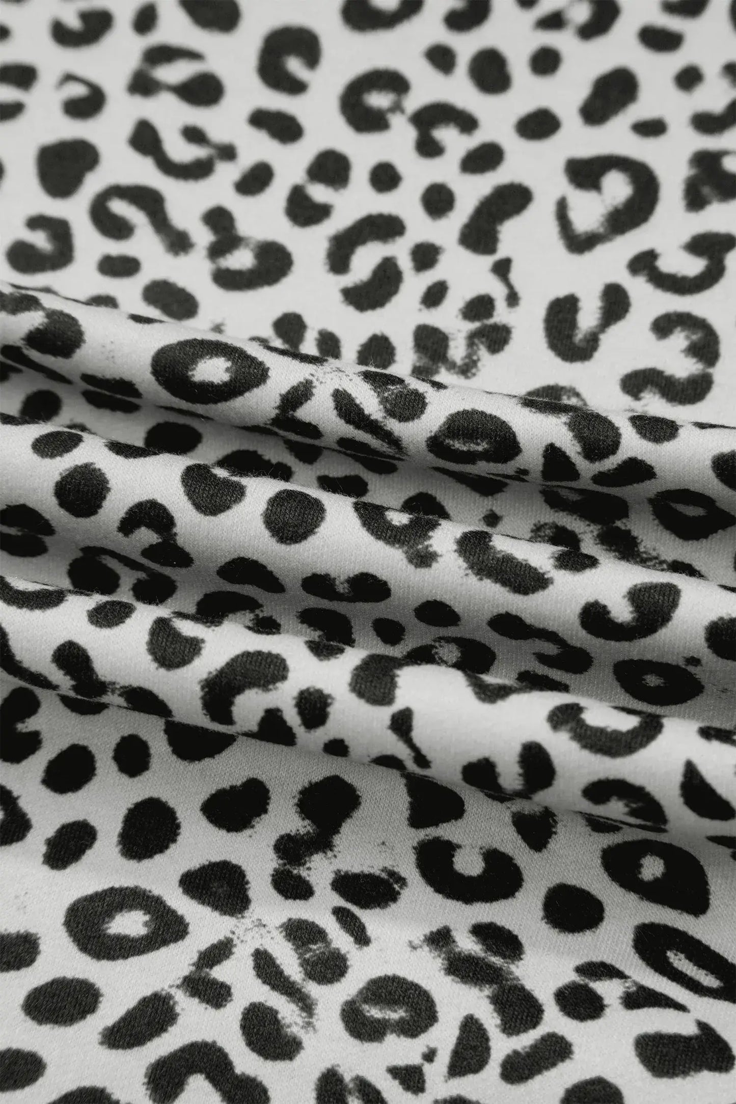 Khaki Animal Print Wide Leg Terry Knit Pants - Sweet Fashion Wholesale