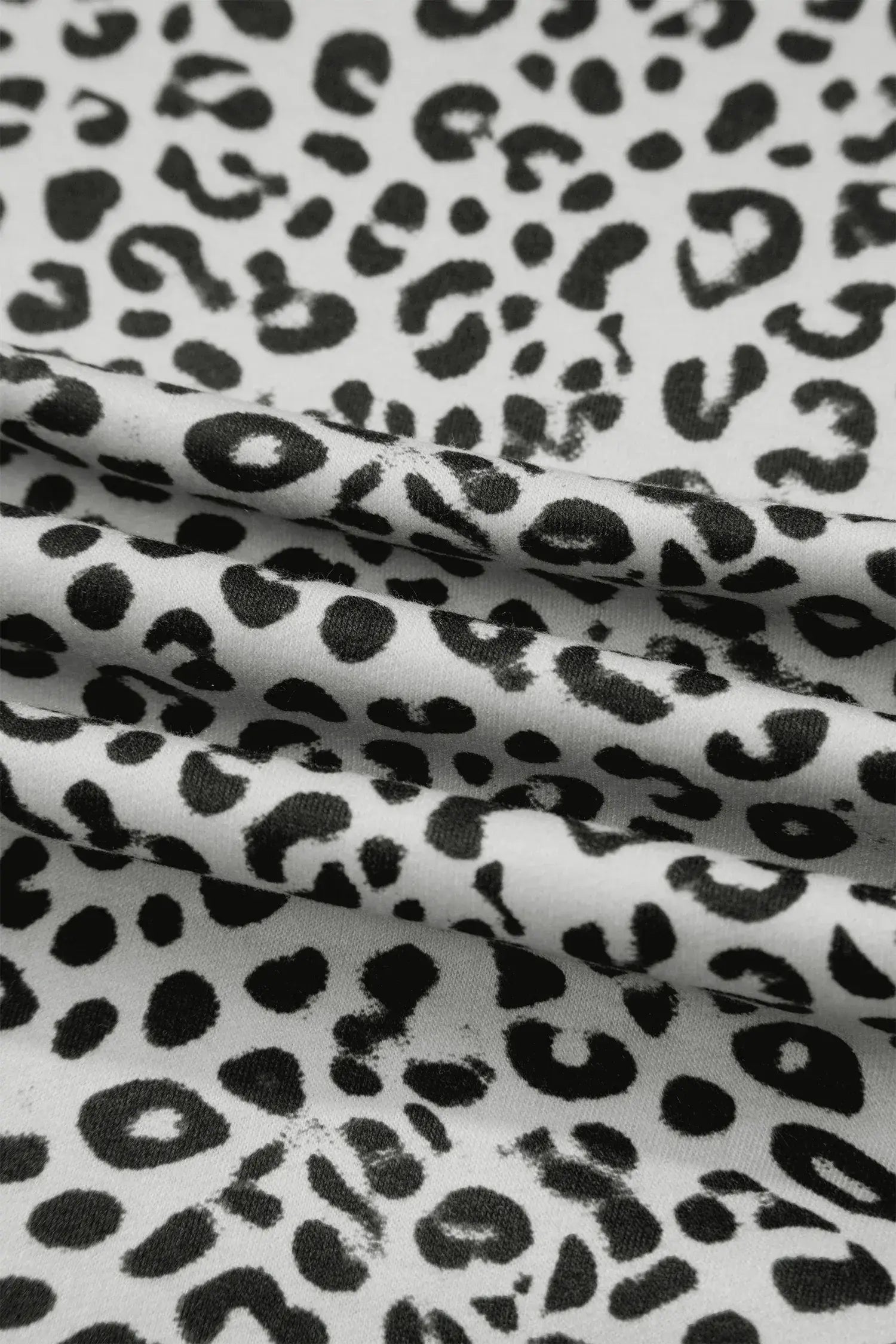 Khaki Animal Print Wide Leg Terry Knit Pants - Sweet Fashion Wholesale