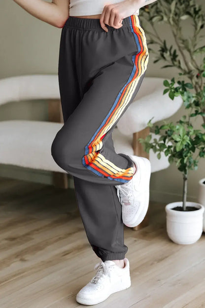 Dearlove Dark Grey Counting Rainbows High Waist Sweatpants