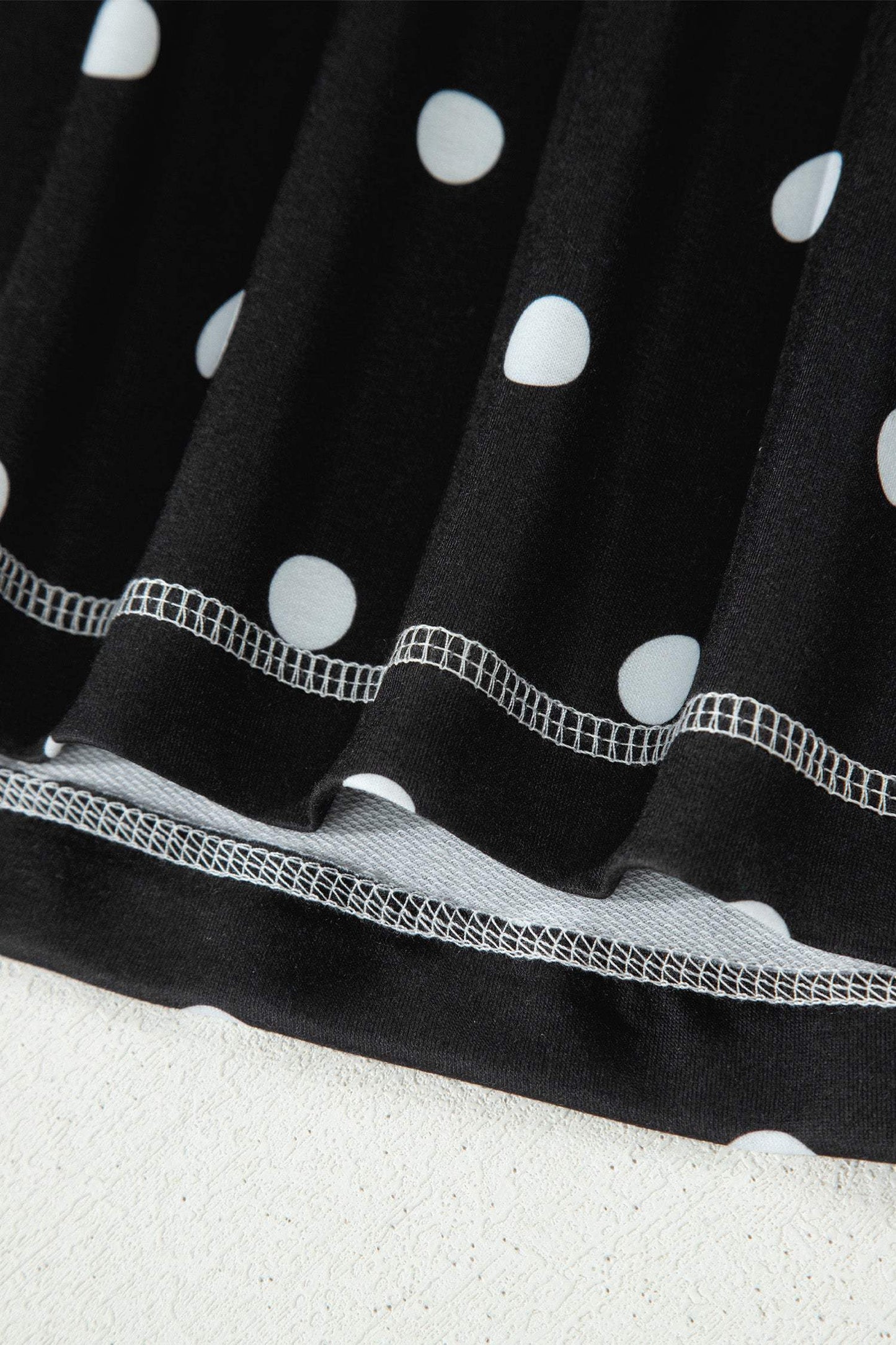 Yellow Exposed Seam Detail Polka Dot Loose Tee Drawstring Shorts Set