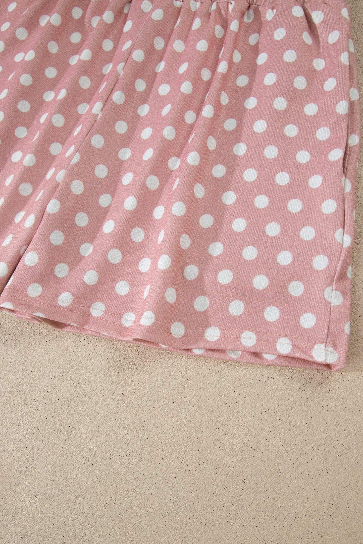 Pink Polka Dot Print Short Set