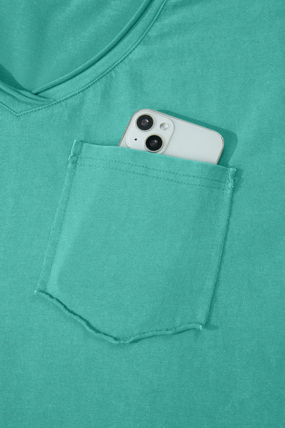 Mint Green Cotton Mineral Wash T Shirt - Sweet Fashion Wholesale