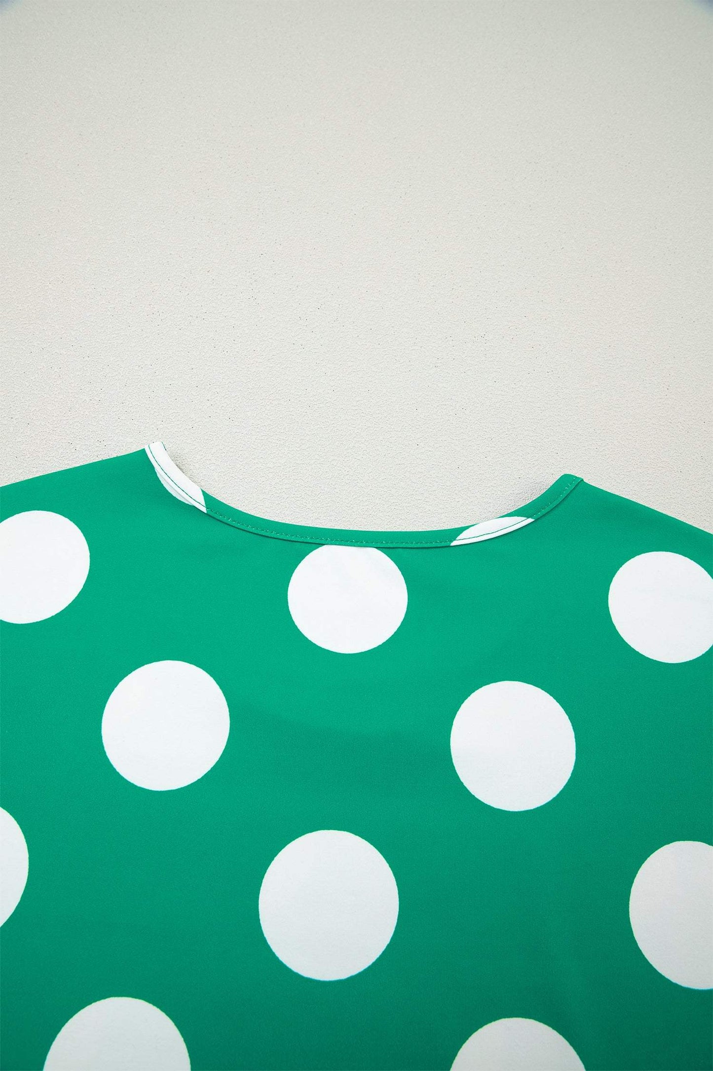 Green Polka Dot Print Cropped Tee Bodycon Skort 2pcs Set