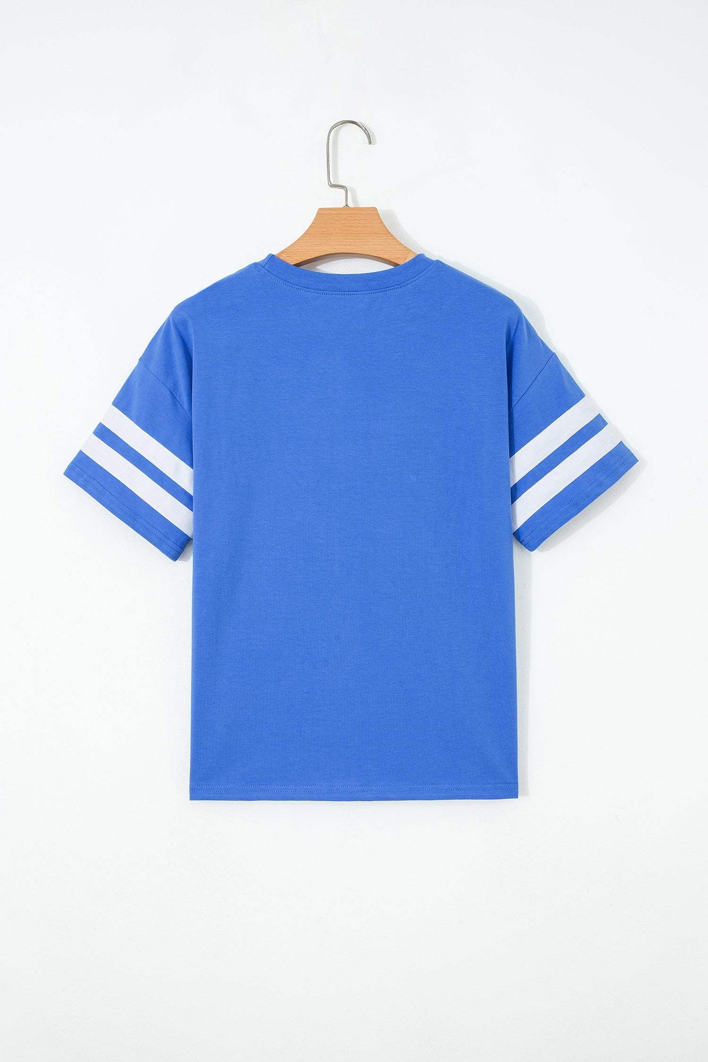 Black Varsity Striped Short Sleeve Crew Neck T Shirt