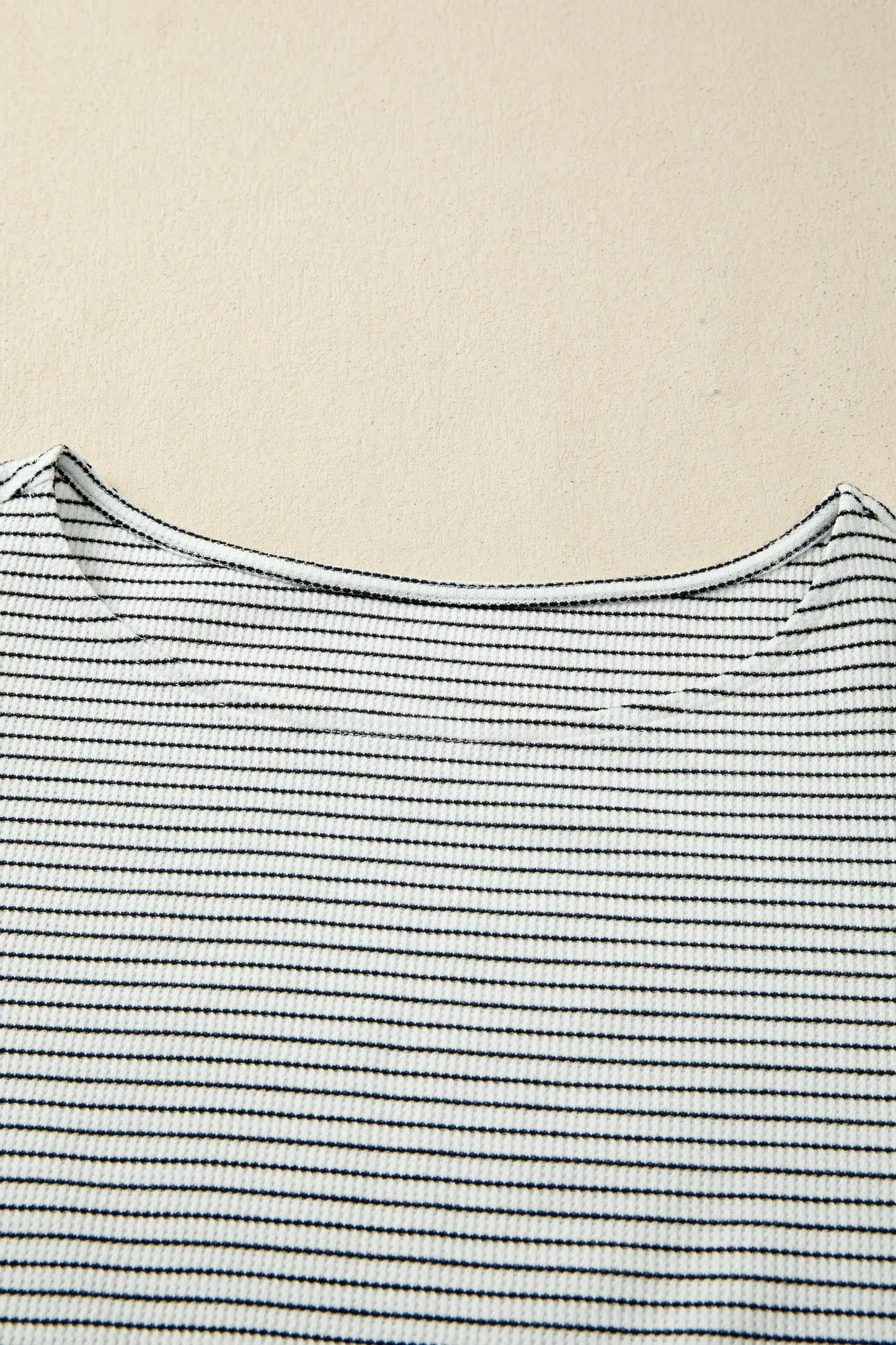 Black Stripe Contrasted Ruffle Trim Casual Tank Top - Sweet Fashion Wholesale