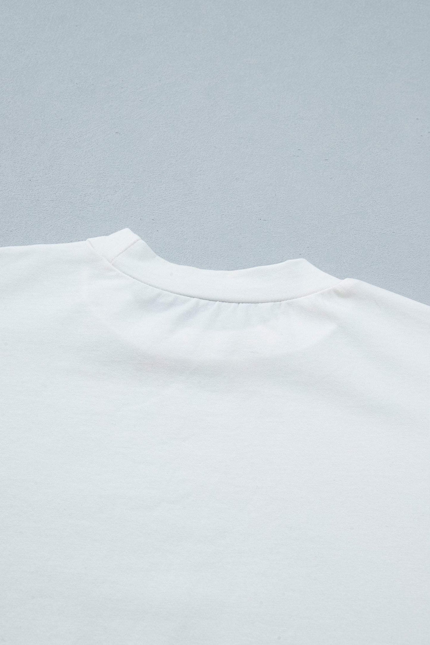 White Asymmetric Lace Hem Patchwork Tee