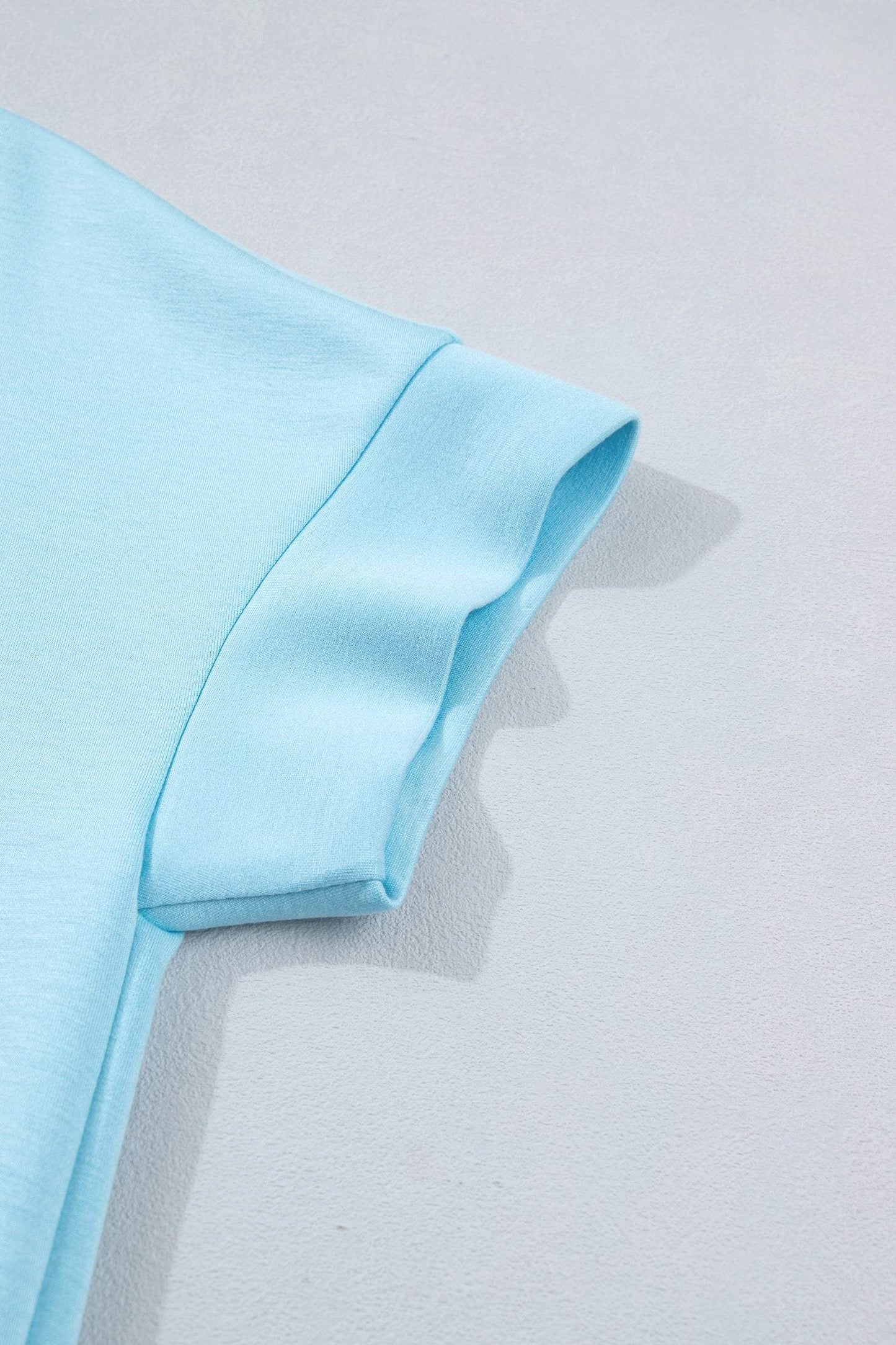 Myosotis Half Zip High Neck Tee Athleisure Short Set