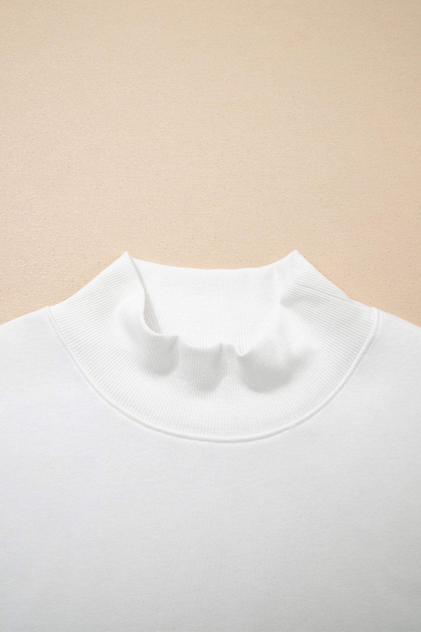 Sky Blue Solid Color High Neck Cap Sleeve Loose Top