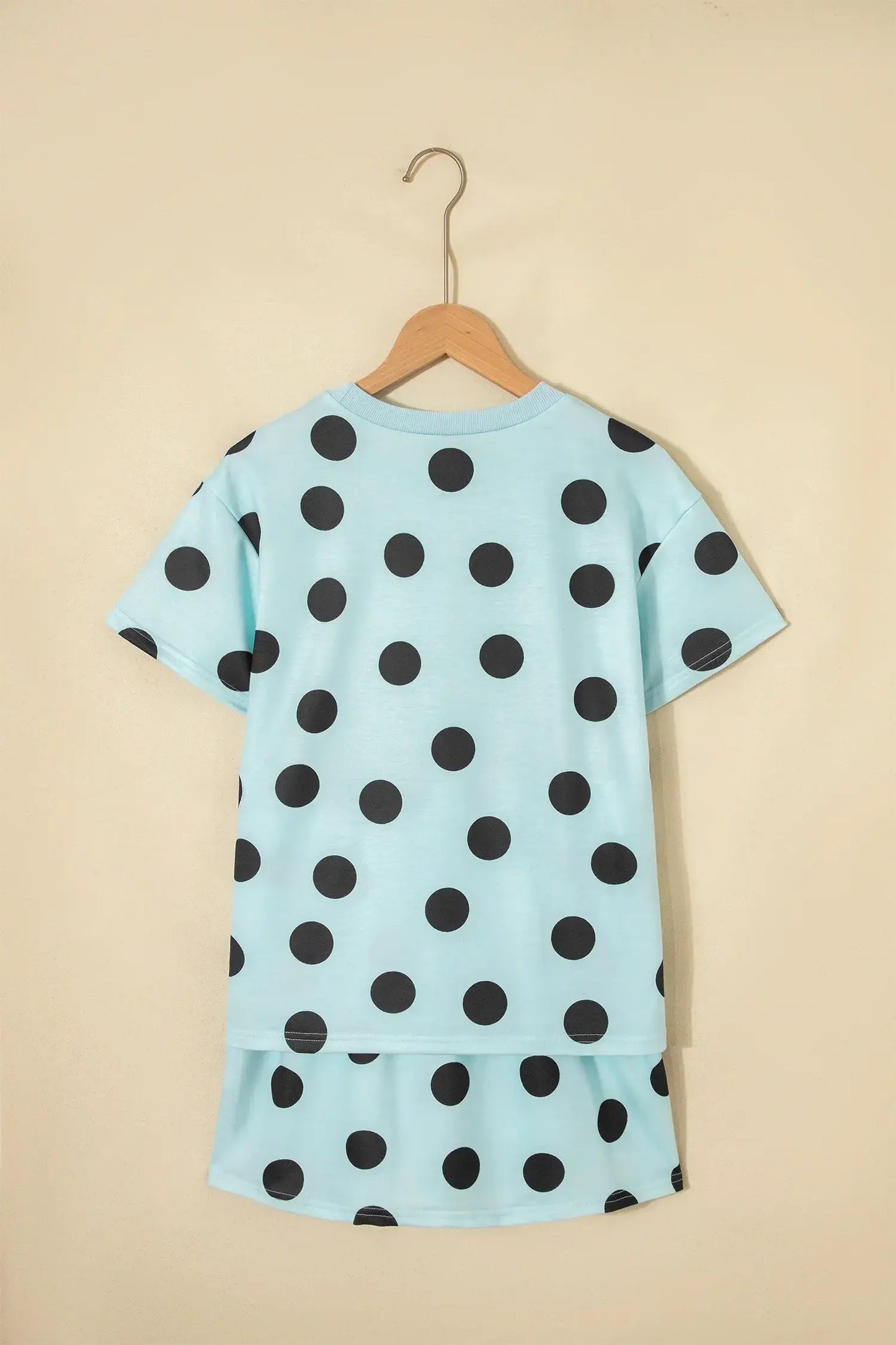 White Polka Dot Short Sleeve Top Casual Skort 2pcs Outfit - Sweet Fashion Wholesale