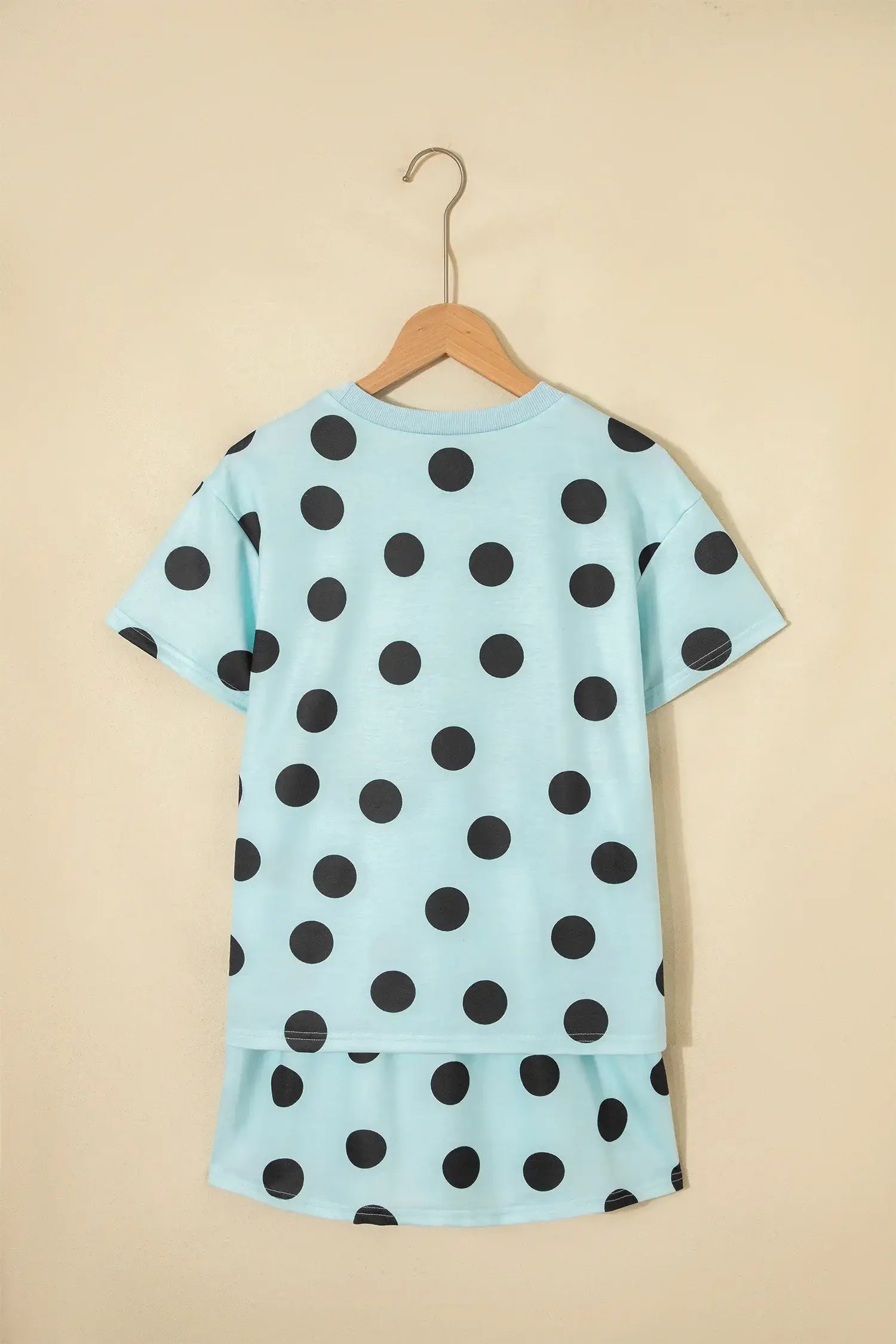 White Polka Dot Short Sleeve Top Casual Skort 2pcs Outfit - Sweet Fashion Wholesale