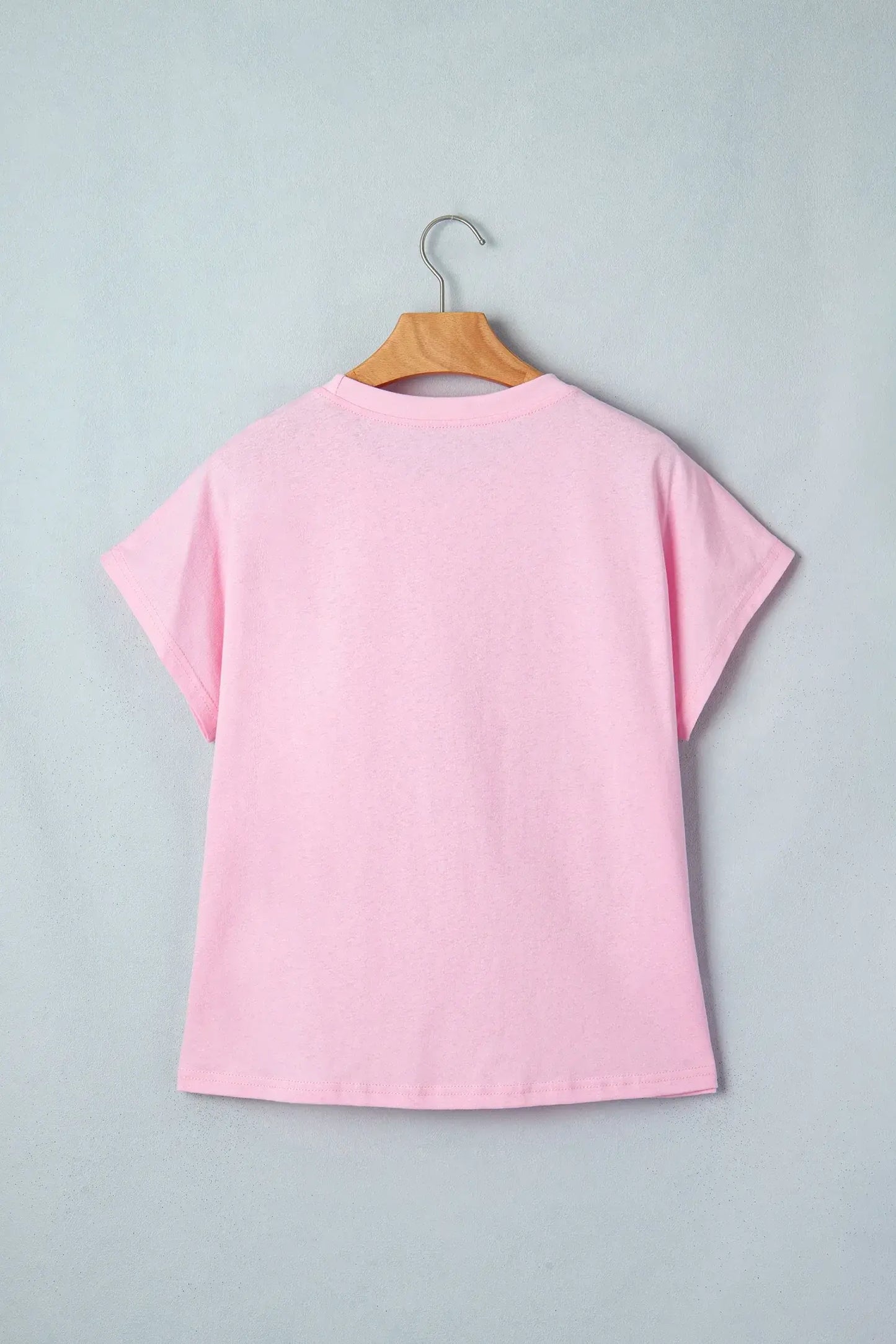 Black Leopard Bow Embroidered Cotton Round Neck T Shirt - Sweet Fashion Wholesale